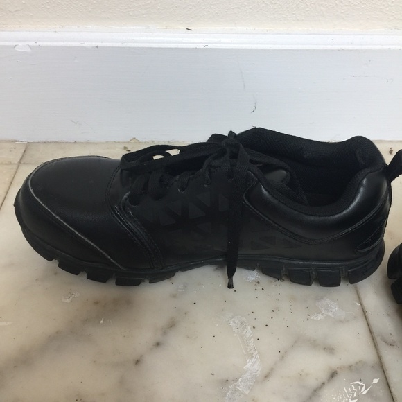 Reebok Mens Sz/8.5W Alloy Toe Leather Work Shoe